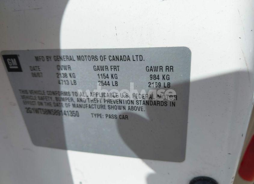 Photo 9 of 2008 Chevrolet Impala LT (VIN 2G1WT58N589141350)