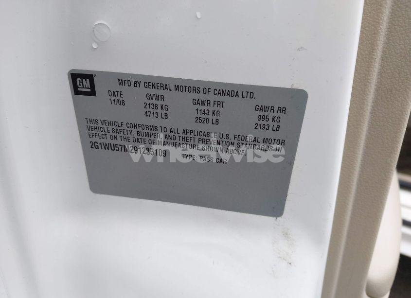 Photo 9 of 2009 Chevrolet Impala LTZ (VIN 2G1WU57M291235109)