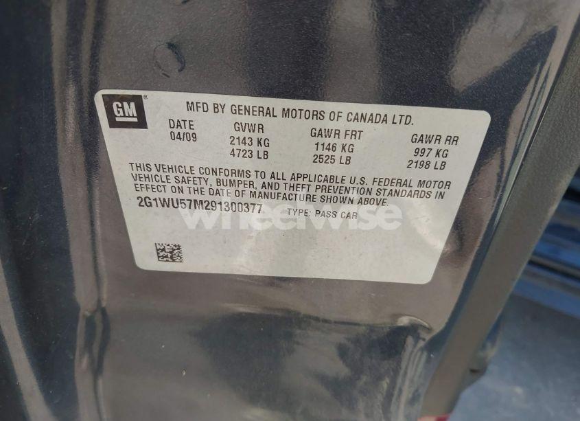 Photo 9 of 2009 Chevrolet Impala LTZ (VIN 2G1WU57M291300377)