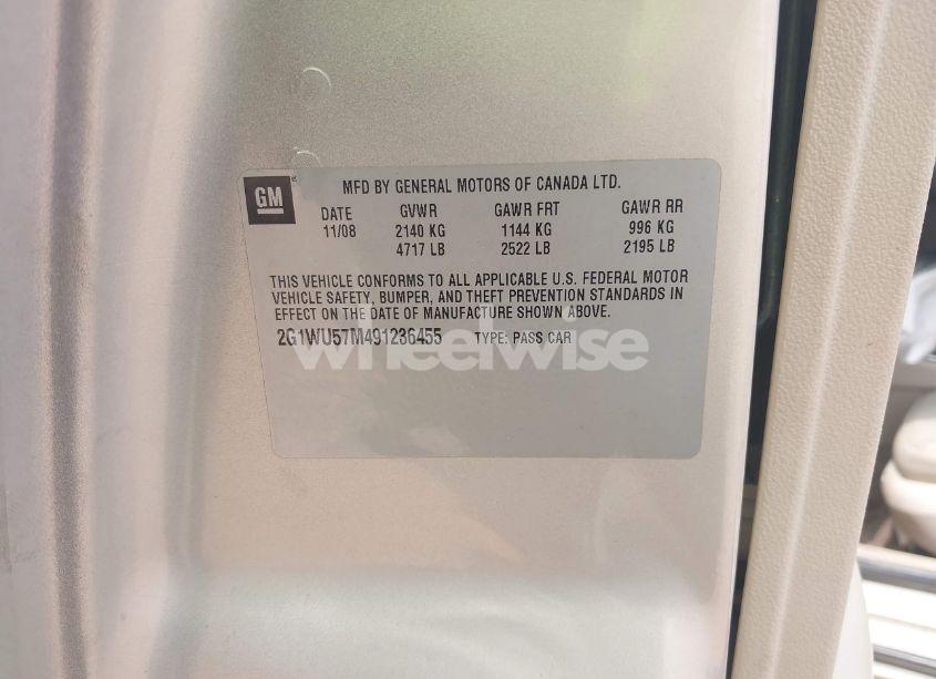 Photo 9 of 2009 Chevrolet Impala LTZ (VIN 2G1WU57M491236455)