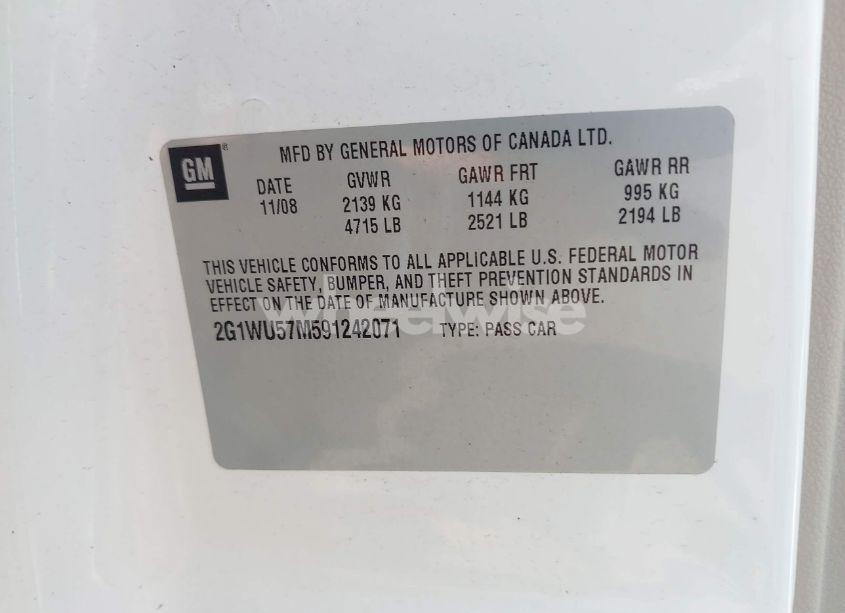 Photo 9 of 2009 Chevrolet Impala LTZ (VIN 2G1WU57M591242071)