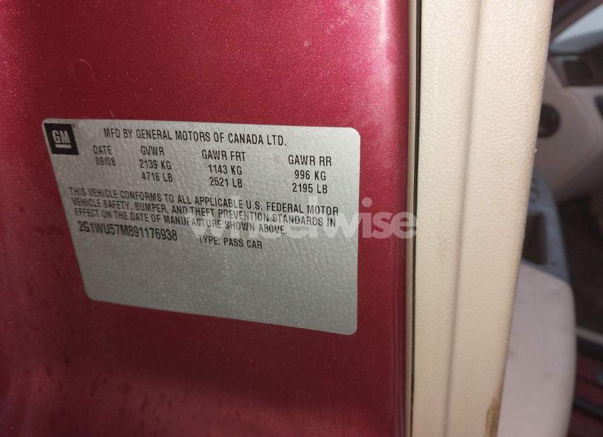 Photo 9 of 2009 Chevrolet Impala LTZ (VIN 2G1WU57M891176938)