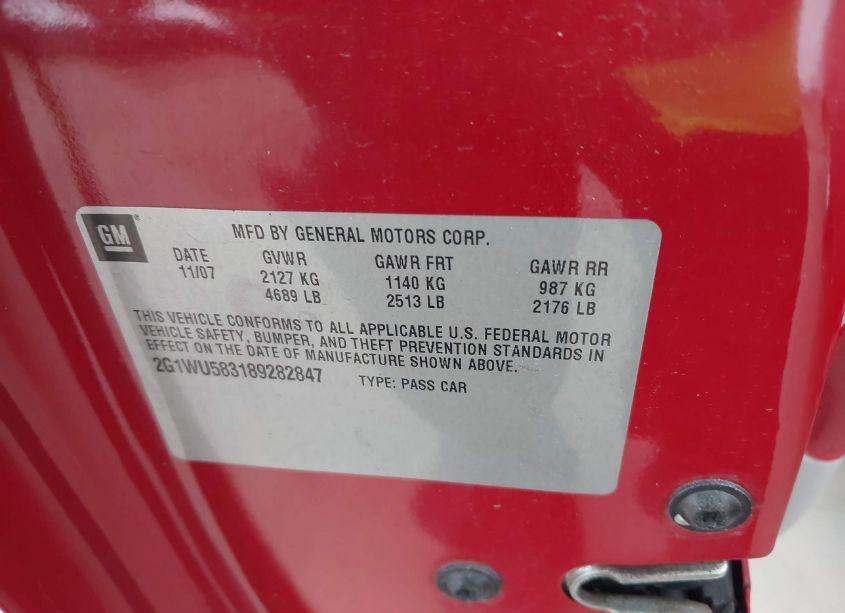 Photo 9 of 2008 Chevrolet Impala LTZ (VIN 2G1WU583189282847)