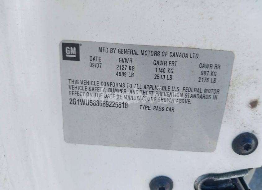 Photo 9 of 2008 Chevrolet Impala LTZ (VIN 2G1WU583689225818)