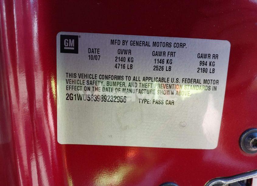 Photo 9 of 2008 Chevrolet Impala LTZ (VIN 2G1WU583989232956)