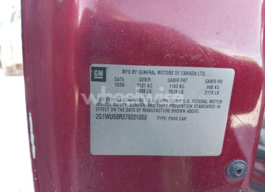 Photo 9 of 2007 Chevrolet Impala LTZ (VIN 2G1WU58R379221650)