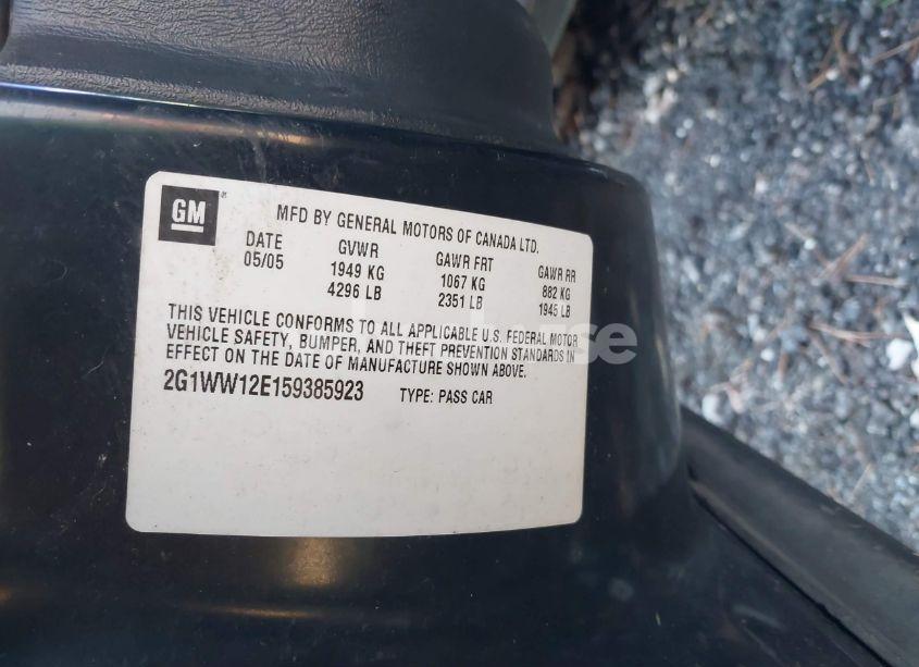 Photo 9 of 2005 Chevrolet Monte CARLO LS (VIN 2G1WW12E159385923)