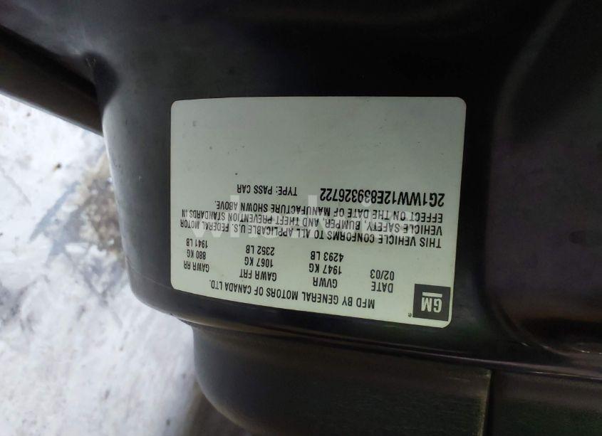 Photo 9 of 2003 Chevrolet Monte CARLO LS (VIN 2G1WW12E839326722)