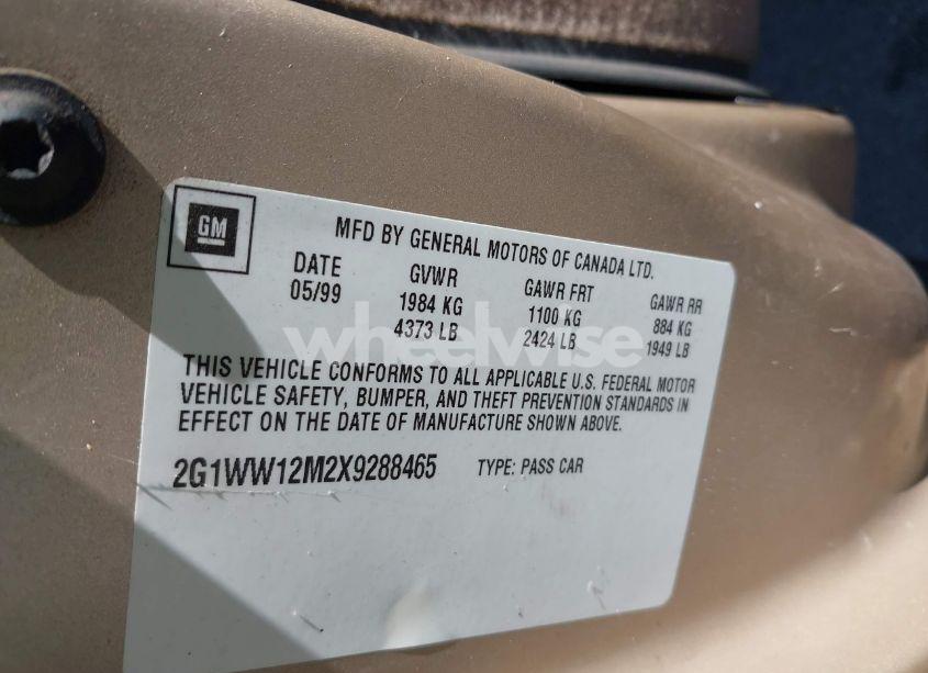 Photo 9 of 1999 Chevrolet Monte CARLO LS (VIN 2G1WW12M2X9288465)