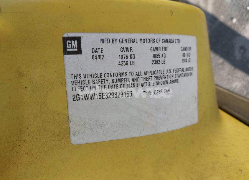 Photo 9 of 2002 Chevrolet Monte CARLO LS (VIN 2G1WW15E329323155)