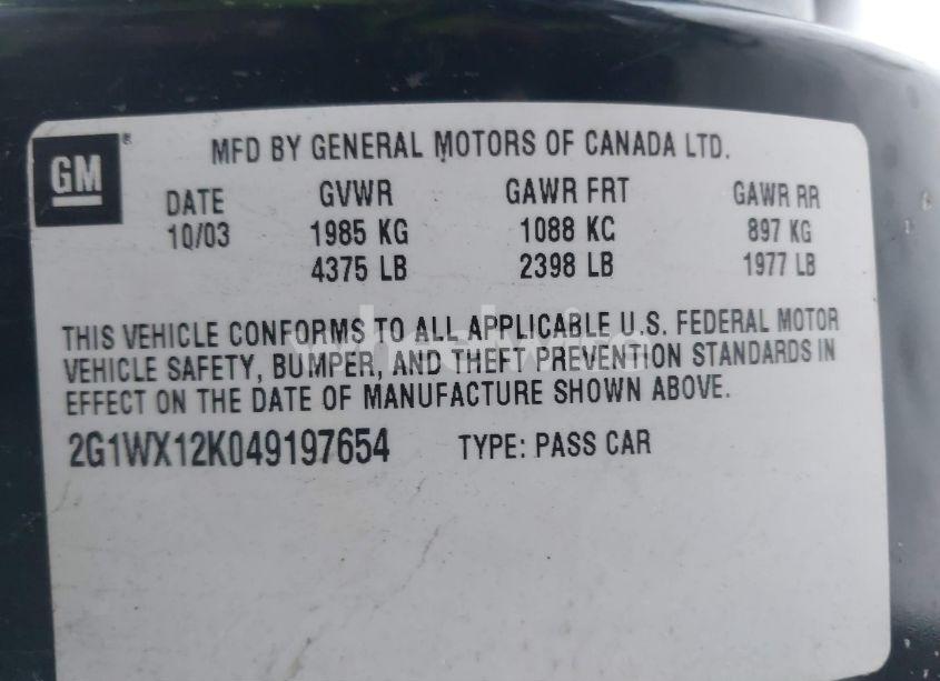 Photo 9 of 2004 Chevrolet Monte CARLO SS (VIN 2G1WX12K049197654)