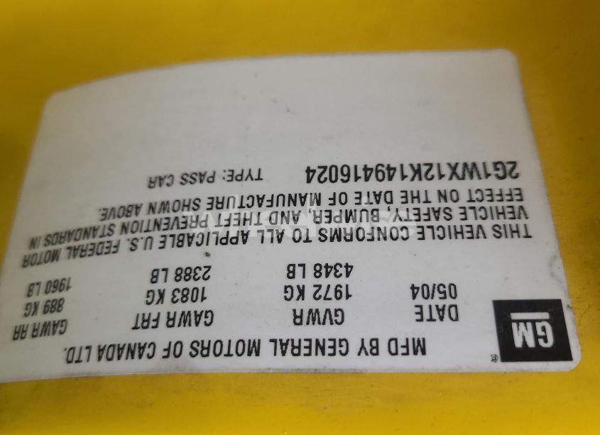 Photo 7 of 2004 Chevrolet Monte CARLO SS (VIN 2G1WX12K149416024)