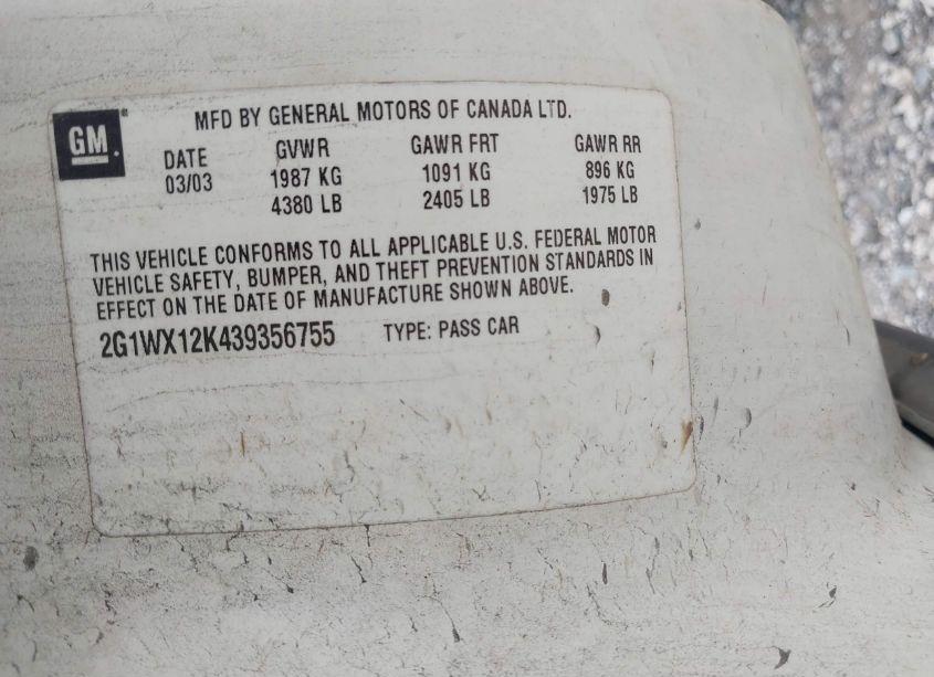 Photo 9 of 2003 Chevrolet Monte CARLO SS (VIN 2G1WX12K439356755)