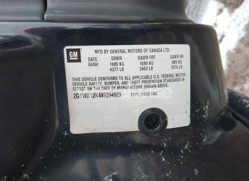 Photo 9 of 2004 Chevrolet Monte CARLO SS (VIN 2G1WX12K449394889)