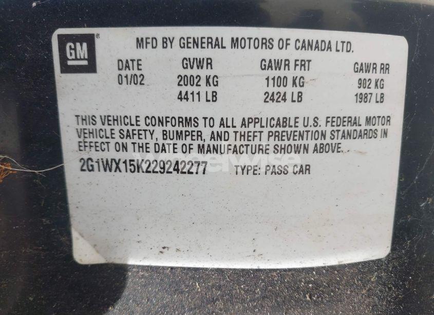 Photo 9 of 2002 Chevrolet Monte CARLO SS (VIN 2G1WX15K229242277)