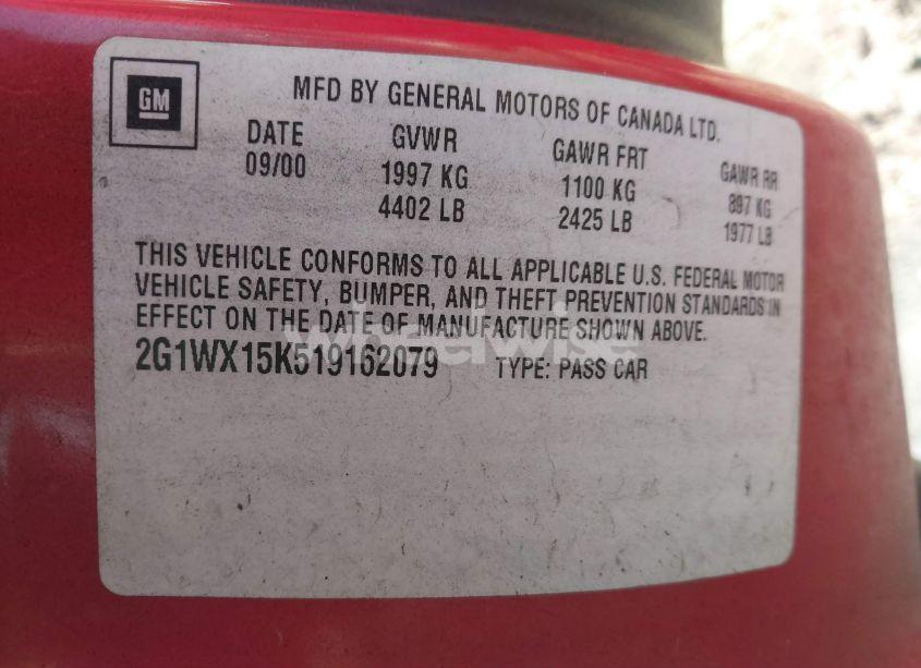 Photo 9 of 2001 Chevrolet Monte CARLO SS (VIN 2G1WX15K519162079)