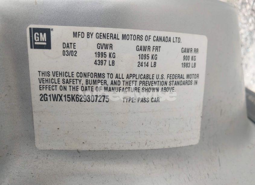 Photo 9 of 2002 Chevrolet Monte CARLO SS (VIN 2G1WX15K629307275)