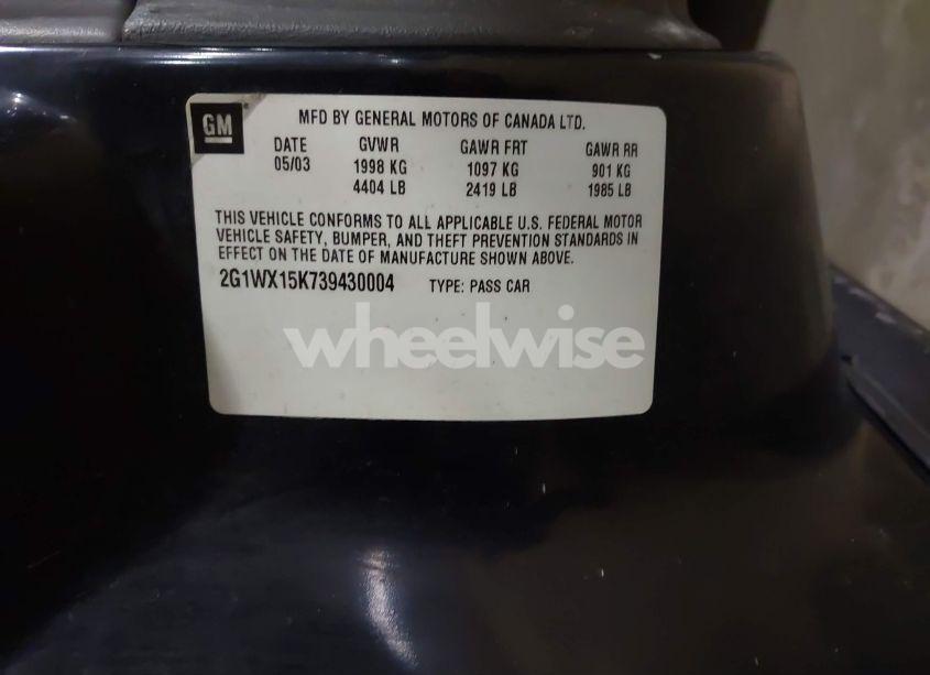 Photo 9 of 2003 Chevrolet Monte CARLO SS (VIN 2G1WX15K739430004)