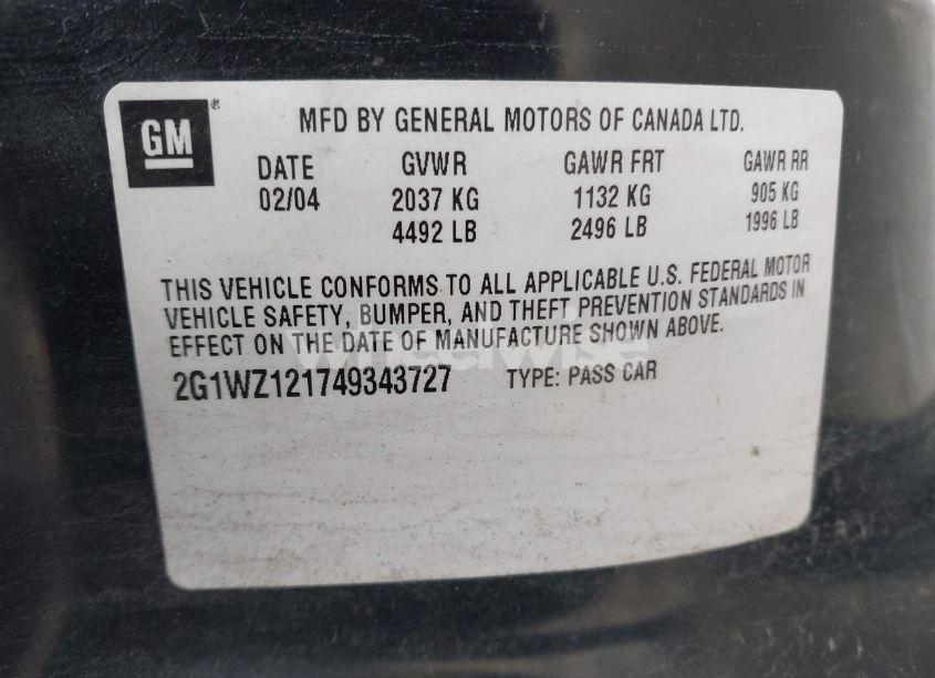 Photo 9 of 2004 Chevrolet Monte CARLO SS SUPERCHARGED (VIN 2G1WZ121749343727)