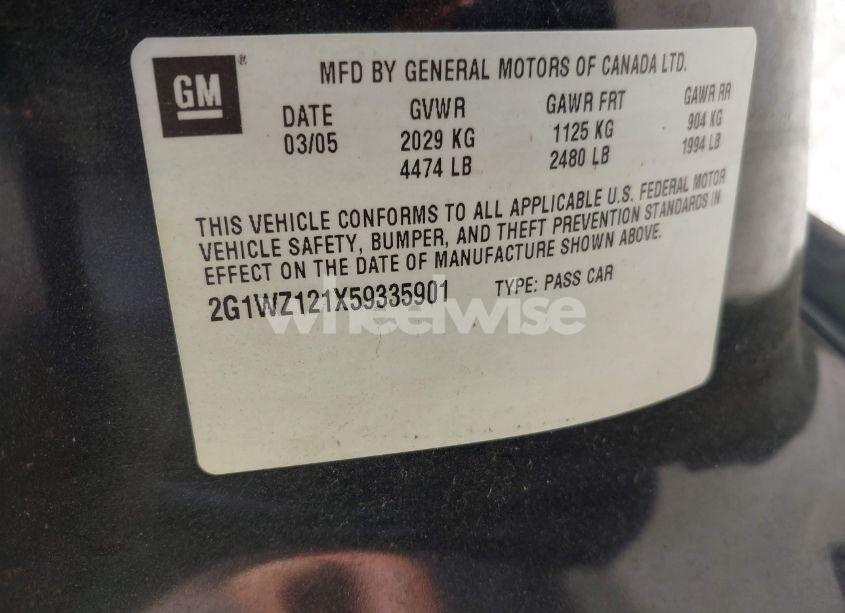 Photo 9 of 2005 Chevrolet Monte CARLO SUPERCHARGED SS (VIN 2G1WZ121X59335901)