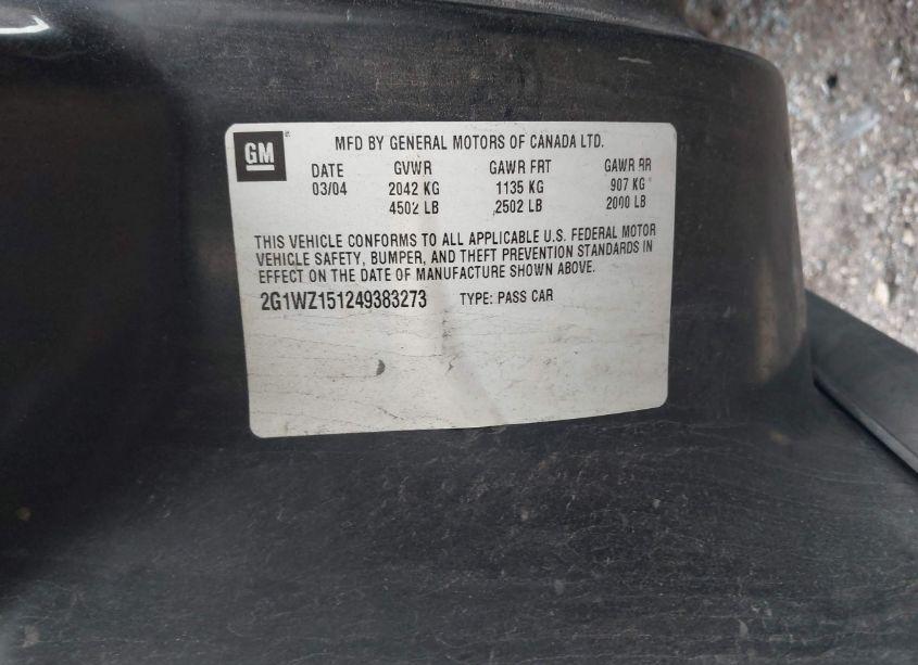 Photo 9 of 2004 Chevrolet Monte CARLO SUPERCHARGED SS (VIN 2G1WZ151249383273)