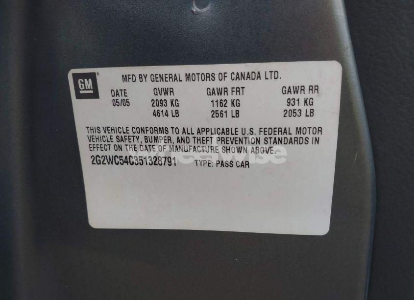 Photo 9 of 2005 Pontiac Grand PRIX GXP (VIN 2G2WC54C351328791)