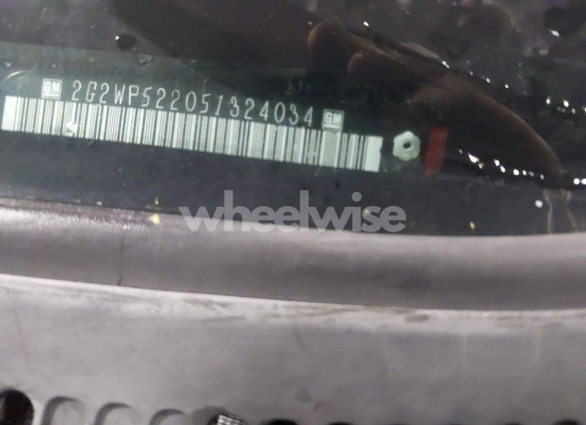 Photo 9 of 2005 Pontiac Grand PRIX (VIN 2G2WP522051324034)