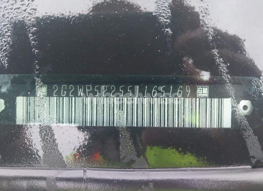 Photo 9 of 2005 Pontiac Grand PRIX (VIN 2G2WP522551165169)