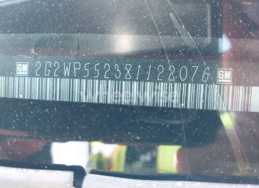 Photo 9 of 2008 Pontiac Grand PRIX (VIN 2G2WP552381122076)