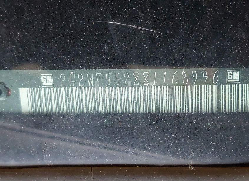 Photo 9 of 2008 Pontiac Grand PRIX (VIN 2G2WP552881163996)