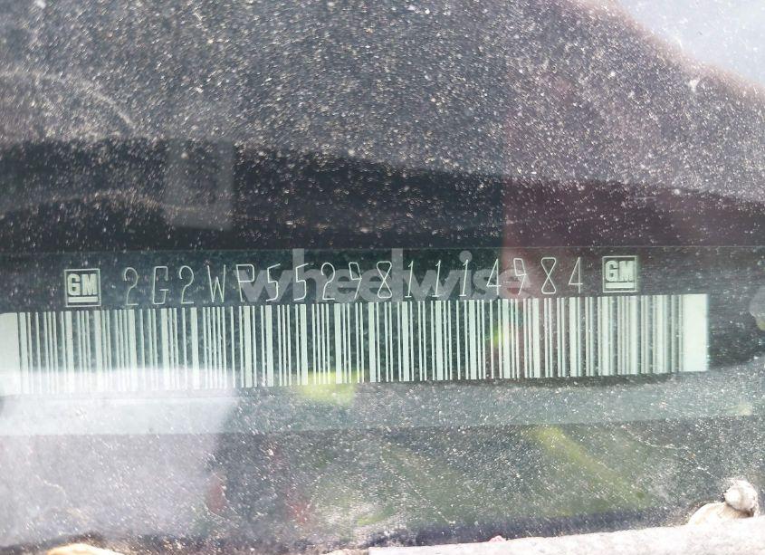 Photo 9 of 2008 Pontiac Grand PRIX (VIN 2G2WP552981114984)