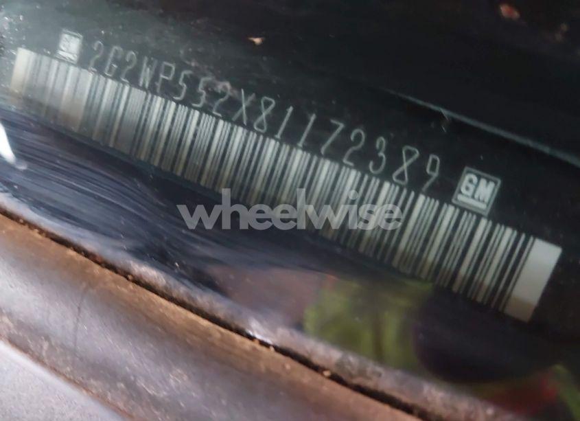 Photo 9 of 2008 Pontiac Grand PRIX (VIN 2G2WP552X81172389)