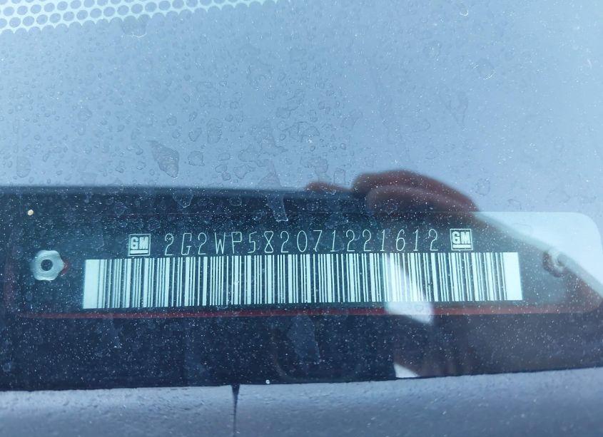 Photo 9 of 2007 Pontiac Grand PRIX (VIN 2G2WP582071221612)