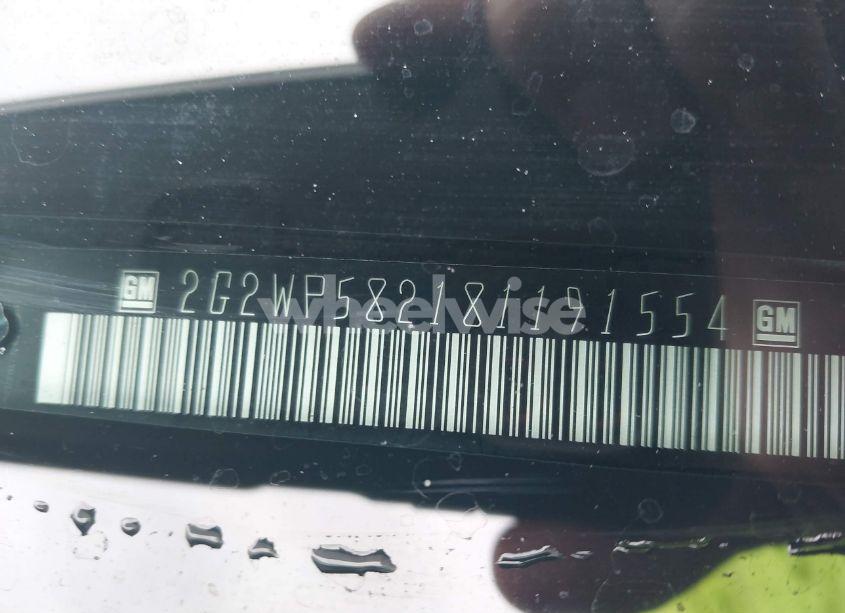 Photo 9 of 2008 Pontiac Grand PRIX (VIN 2G2WP582181191554)