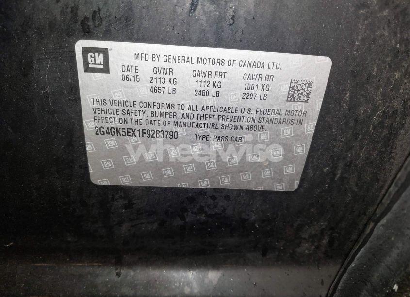 Photo 9 of 2015 Buick Regal TURBO (VIN 2G4GK5EX1F9283790)