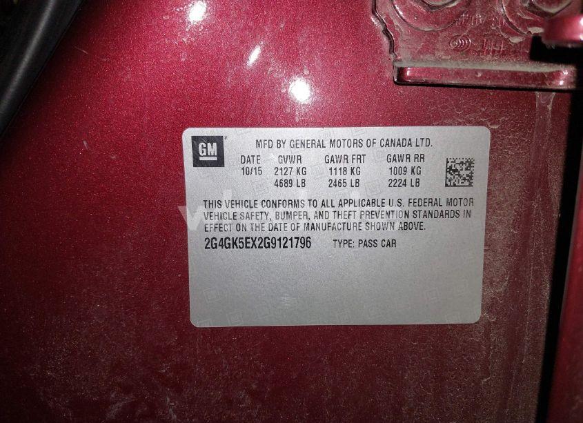 Photo 9 of 2016 Buick Regal TURBO (VIN 2G4GK5EX2G9121796)