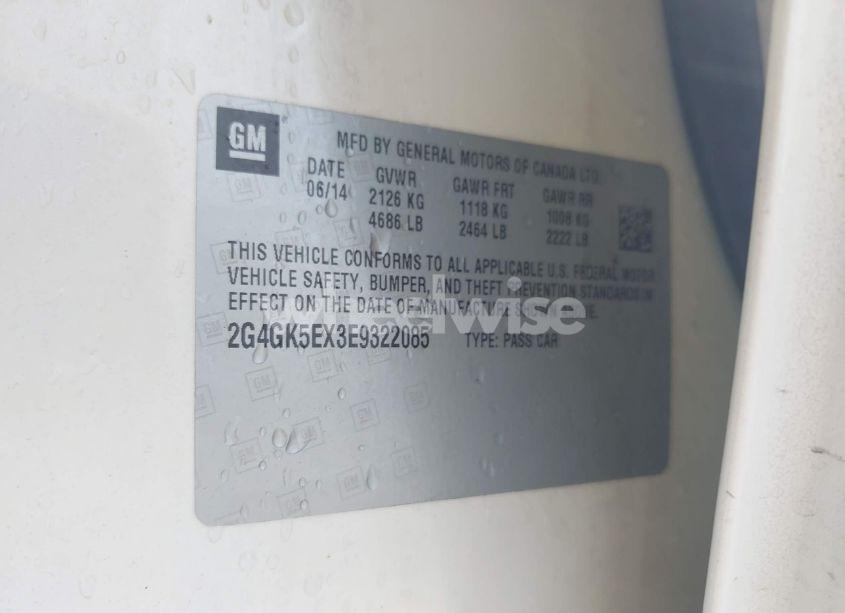 Photo 9 of 2014 Buick Regal TURBO (VIN 2G4GK5EX3E9322085)