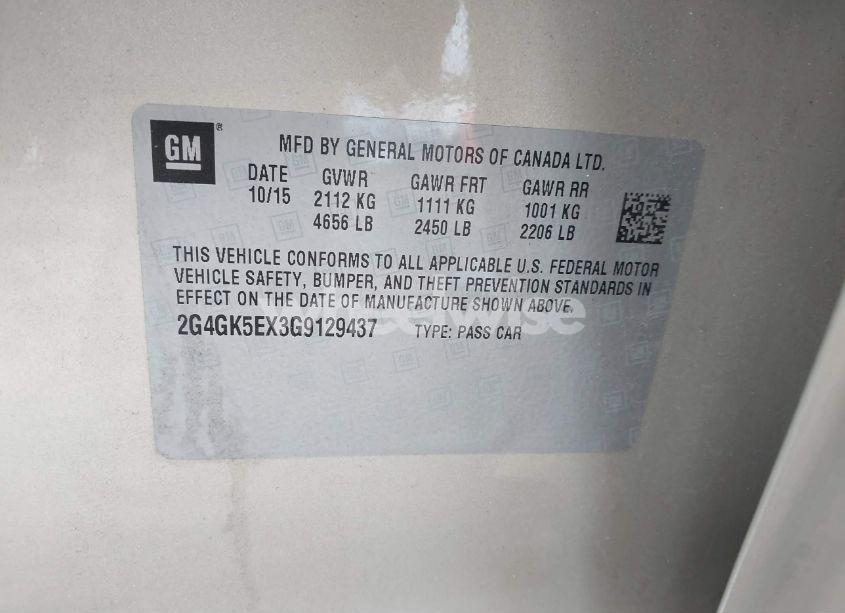 Photo 9 of 2016 Buick Regal TURBO (VIN 2G4GK5EX3G9129437)