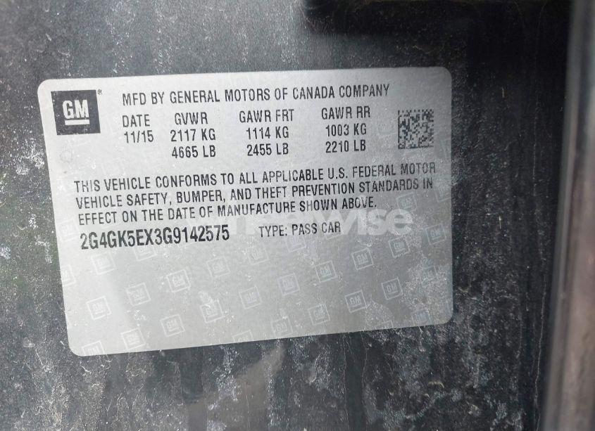 Photo 9 of 2016 Buick Regal TURBO (VIN 2G4GK5EX3G9142575)