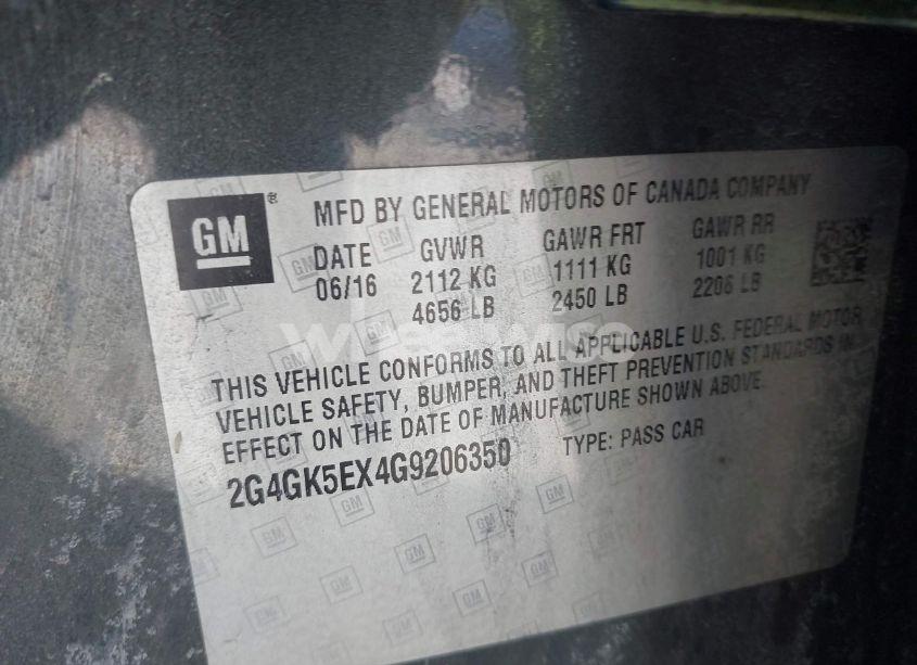 Photo 9 of 2016 Buick Regal TURBO (VIN 2G4GK5EX4G9206350)