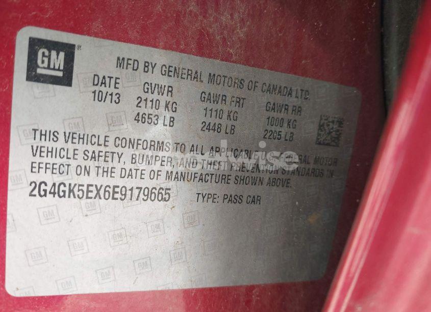 Photo 9 of 2014 Buick Regal TURBO (VIN 2G4GK5EX6E9179665)