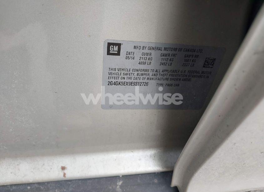 Photo 9 of 2014 Buick Regal TURBO (VIN 2G4GK5EX9E9312726)