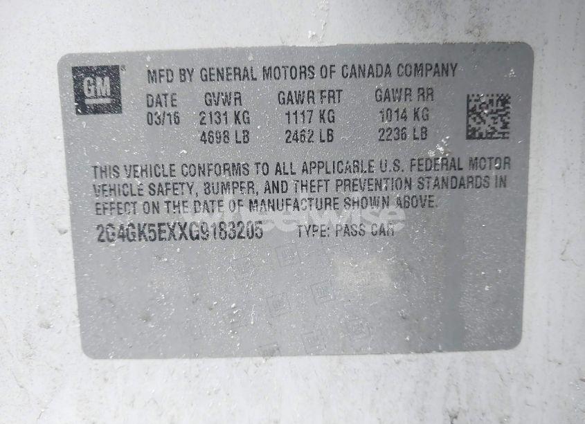 Photo 9 of 2016 Buick Regal TURBO (VIN 2G4GK5EXXG9183205)