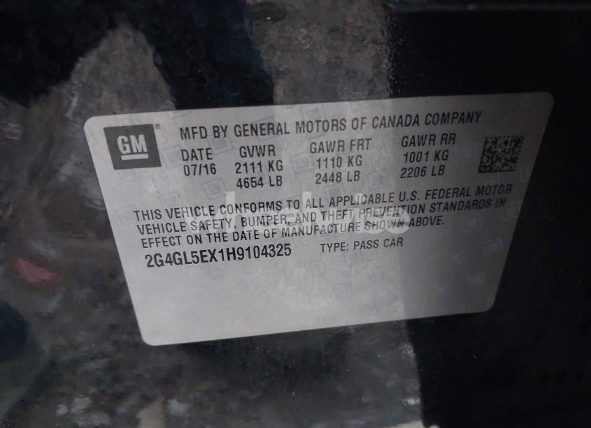 Photo 9 of 2017 Buick Regal TURBO SPORT TOURING (VIN 2G4GL5EX1H9104325)