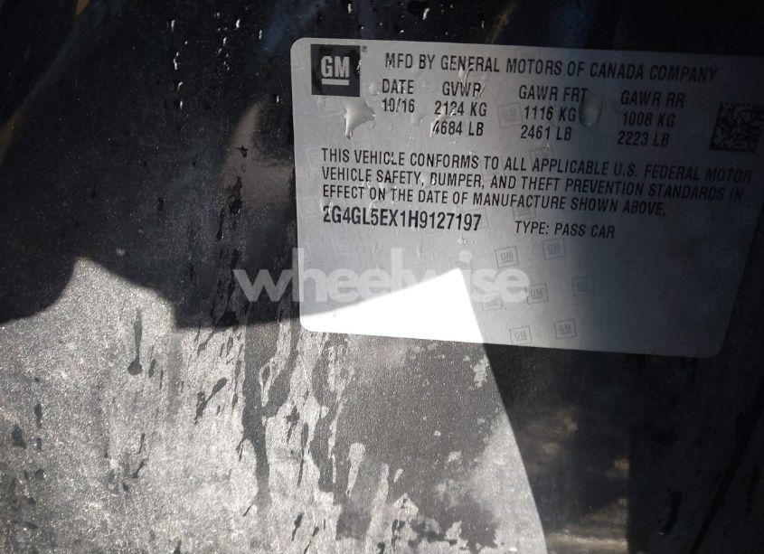 Photo 9 of 2017 Buick Regal TURBO SPORT TOURING (VIN 2G4GL5EX1H9127197)