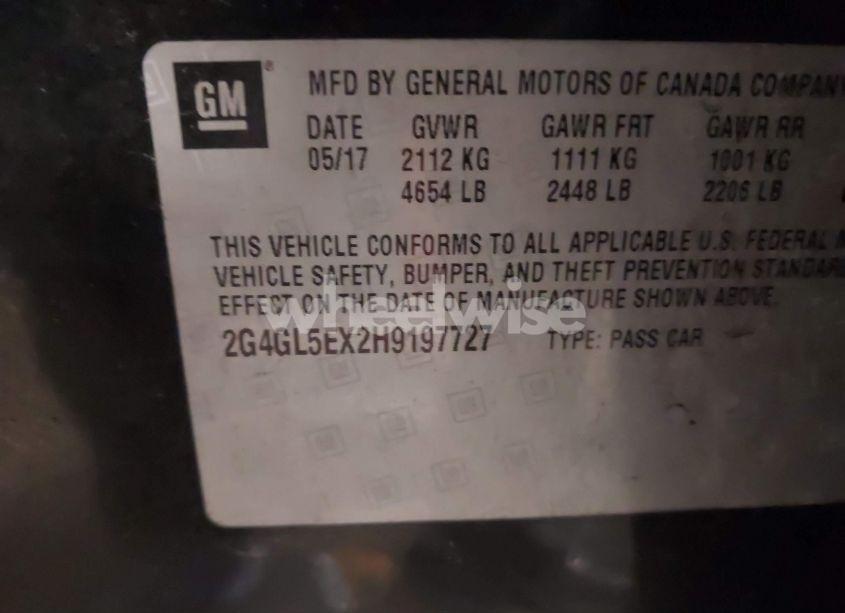 Photo 9 of 2017 Buick Regal TURBO SPORT TOURING (VIN 2G4GL5EX2H9197727)