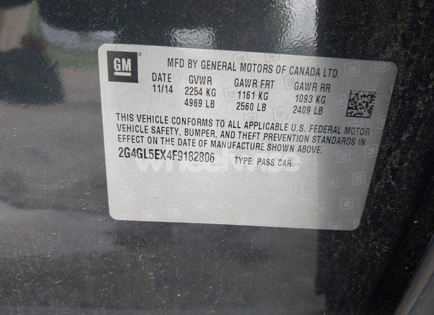 Photo 9 of 2015 Buick Regal TURBO (VIN 2G4GL5EX4F9182806)