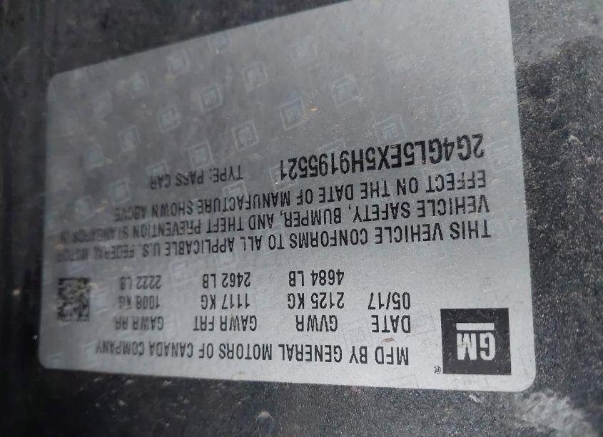 Photo 9 of 2017 Buick Regal TURBO SPORT TOURING (VIN 2G4GL5EX5H9195521)