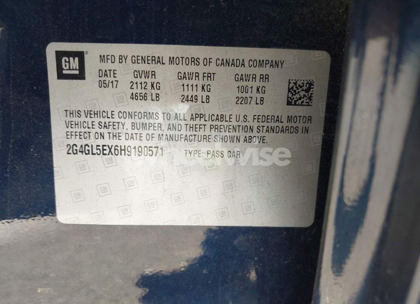 Photo 9 of 2017 Buick Regal TURBO SPORT TOURING (VIN 2G4GL5EX6H9190571)