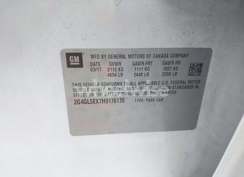 Photo 9 of 2017 Buick Regal TURBO SPORT TOURING (VIN 2G4GL5EX7H9176176)